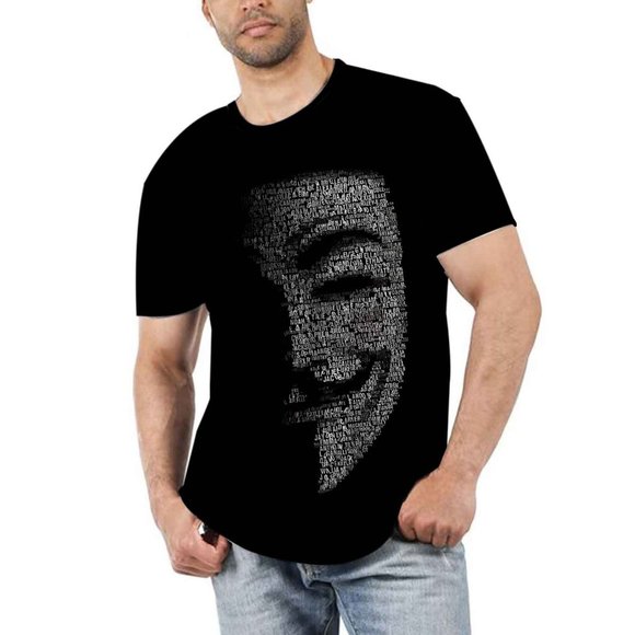 Men's Graphic Print T-Shirt V for Vendetta - Picture 1 of 3